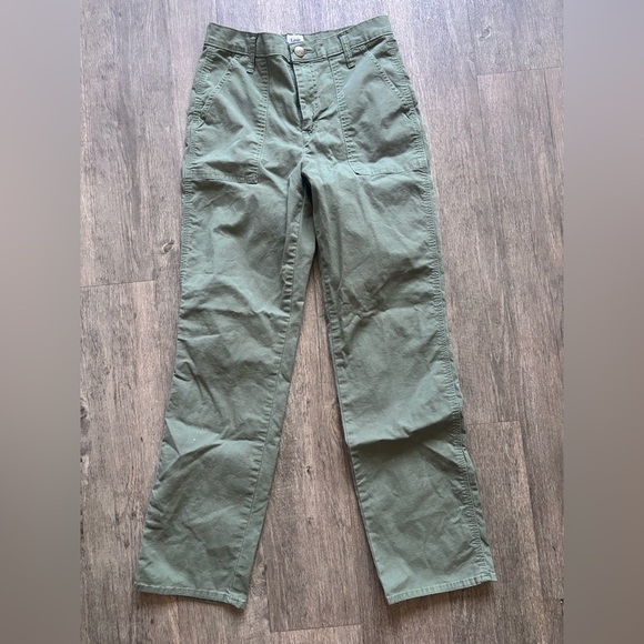 Lee Green Straight Leg Pants Durable Cotton - Picture 3 of 6